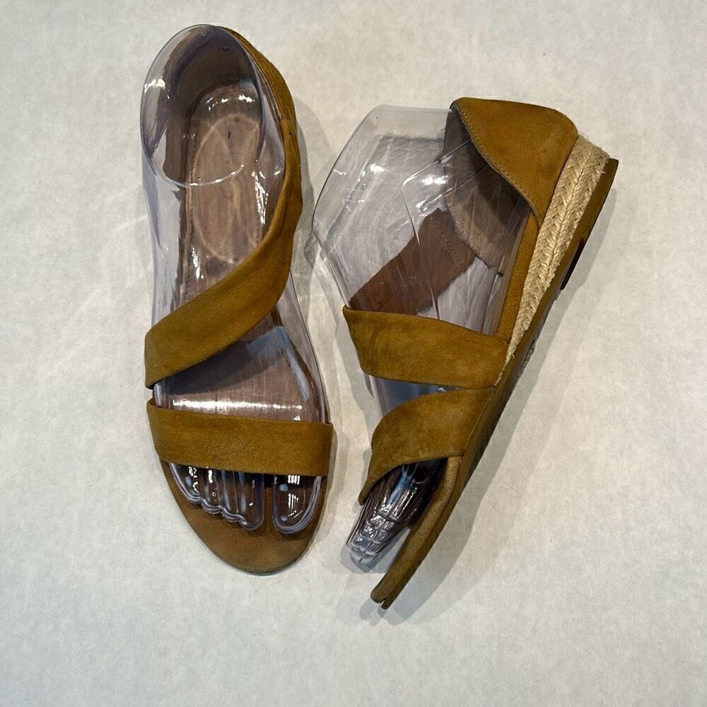 Aldo Moewen Wedge Sandal Espadrille Camel Tan Womens Sz 6